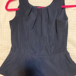 Navy blue peplum top